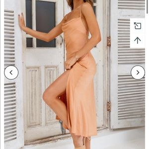 Hello Molly Cowl Neck Satin Dress